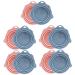 Angoily 10 pcs Foldable Brush Cleaner Mat Makeup Tools powder puff Cosmetics Brush Scrubber Makeup Cleaner wash bowl cleaning pad cleaning bowl cleaning board Cleaner Makeup Brush Cleaner 14.5x14.2cmx5pcs Assorted Colorx5pcs