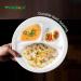YANGRUI White Plastic Plates 9 Inch 3 Compartments 150 Pack - BPA Free, Food Grade Material, Reusable Dinner Plates - Buy Online on SooperMarket.com