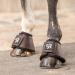 Sunride hoof bells (2 Set) - for horses - made of real leather and neoprene - to protect against bale kicks (S (Shetty & Pony) Brown) S (Shetty & Pony) Brown