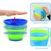JOYIN 4 Collapsible Buckets & Basket for Kids - Portable 2L Foldable Tub for Beach, Camping, Fishing & Fun Activities - Buy Online on SooperMarket.com