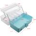 3-Layer Plastic Portable Storage Box - Blue | Multipurpose Organizer for Art, Craft, Cosmetic | Handled Storage Case for Home, School, Office | First Aid Kit Container - Buy Online on SooperMarket.com