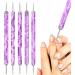 Toseky Nail Liner Brushes | Nail Liner Brush Dotting Pen Double Ended Multifunctional Nail Brushes Miniature Painting Brushes Nail Liner Brush Dotting Pen Purple - Buy Online on SooperMarket.com