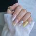 Yellow Daisy French Tip Press on Nails - 24Pcs Short Square False Nails for Women - Buy Online on SooperMarket.com