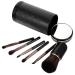 Mikinona 1 Set Makeup Brush Set Makeup Brushes Set with Holder & Lid Make up Brush Makeup Brush Organizer for Vanity Brush Holder with Lid Cosmetic Brush Handle Brush Travel The Face Wool Medium Black