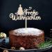 CAKE TOPPER Merry Christmas made of wood - cake decoration & cake decoration - Christmas decoration - cake topper