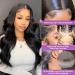 30 HD Transparent Lace Front Wig - Brazilian Body Wave for Black Women | 180% Density, Pre-Plucked, Natural Black Hair - Buy Online on SooperMarket.com