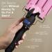 3 Barrel Curling Iron Wand - Triple Barrel Hair Waver for Soft Beach Waves - Dual Voltage, Adjustable Temperature - Pink - Buy Online on SooperMarket.com