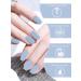 Kalolary 32PCS Cured Gel Nail Polish Strips Adhesive Full Wrap Gel Nail Art Sticker Waterproof Gel Nail Wrap Stickers with Nail File and Stick(UV/LED Lamp Required) (Grey) - Buy Online on SooperMarket.com