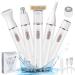 Hicdaw Electric Razors for Women 5 in 1 Bikini Trimmer Pubic Hair Face Shavers Nose Hair Trimmer Arm Legs Underarm Eyebrows Electric Trimmer (5 in 1 White A)