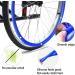 Silicone Wheelchair Push Rim Covers 1 Pair Non-Slip Wheelchair Hand Push Cover Rear Wheel Grips Cover Wheelchair Rear Wheel Cover for Improve Grip and Traction (Color : Blue Size : 24inch) 24inch Blue - Buy Online on SooperMarket.com