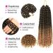 Passion Twist Hair Extensions - 12 Inch Crochet Braids (7 Pack) | T1B-27# | Bohemian Style | International Shipping Available - Buy Online on SooperMarket.com