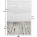5x7FT White Brick Wall with Wooden Floor Photography Backdrop for Newborn Photoshoot - Buy Online on SooperMarket.com
