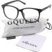 GQUEEN Large Frame Horn Glasses - Stylish UV400 Nerd Glasses for Men & Women - Prescription-Free Matt Black - Buy Online on SooperMarket.com