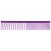 Chris Christensen 000 7.5 in. Greyhound Style Fine/Coarse Colored Butter Comb, Groom Like a Professional, Rounded Corners Prevent Friction and Breakage, Solid Brass Spin with Steel Teeth, Chrome Finish, Purple