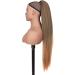 PORSMEER 30 Inch Yaki Straight Drawstring Ponytail Clip In Extensions for Women Kinky Straight Pony Tail Extensions Hair Extensions Ponytail (Black mix blonde) - Buy Online on SooperMarket.com