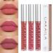 3Pcs Matte Liquid Lipstick Set Lip Stain Makeup  24 Hour Long Lasting Waterproof Dark Red Matte Matt Lipsticks Lip Gloss Sets for Women  Velvety Long Lasting High Pigmented Nude Waterproof Lipgloss Kit Girls Women Make U...