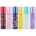 Alledomain 6Pcs 10ml Essential Oil Roller Bottles Refillable Empty Colorful Printed Frosted Glass Roll on Bottles Clear Roll Bottles with Stainless Steel Roller Balls Include 1 Dropper & Opener