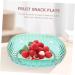 COOLHIYA Fruit Tray Glass Food Container Food Tray Terrarium nut Serving Tray Dessert Bowl Salad Bowl Counter Green 23.5X23.5X6CM - Buy Online on SooperMarket.com