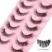 Glowing Win Cat Eye False Eyelashes - 7 Pairs Faux Mink Fluffy Lashes for Natural Look | Reusable Handmade Wispy Fake Lashes - M50 - Buy Online on SooperMarket.com