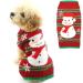 DELIFUR Dog Snow Sweaters Snowman Sweaters Xmas Dog Holiday Sweaters New Year Christmas Sweater Pet Clothes for Small Dog and Cat(Thick Snowman 2XS) 2X-Small Thick Snowman