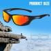 Joopin Sport Sunglasses Polarized UV Protection Wrap Around - Black Frame Red Mirrored Lens - Buy Online on SooperMarket.com
