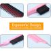 6 Pcs Hair Styling Comb Kit Teasing Comb Brush Set Includes Fluffy Hair Brush Double Sided Edge Control Brush Triple Teasing Comb Fine Metal Rat Tail Comb for Women Professional Barber (Pink) - Buy Online on SooperMarket.com