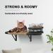 Cat Hammock & Wall Shelves with 3 Steps, Perches, and Food Shelf - Climbing, Scratching Post, and Plush Covered Steps for Indoor Cats - Black - Buy Online on SooperMarket.com