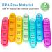 Zoksi Weekly Pill Organizer 4 Times a Day Rainbow Pill Box Organizer 7 Day Am Pm Pill Box Large Travel Pill Case Daily Medication Organizer with 28 Compartments for Fish Oils Clear - Buy Online on SooperMarket.com