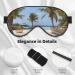 Beach Palm Tree Chairs Eye Mask | Soft Travel Eye Patch for Women | Relaxation & Breathable Sleep Mask - Buy Online on SooperMarket.com