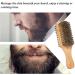 Double-Sided Men's Beard Brush with Solid Wood Handle - Facial Hair and Mustache Grooming Comb - Buy Online on SooperMarket.com