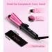 Dual Voltage Travel Ceramic Curling Iron - 1 Inch Mini Size Adjustable Temperature Keratin & Argan Oil - Perfect for Short Hair Includes Storage Bag Hot Pink - Buy Online on SooperMarket.com