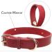 Tagme Personalized Leather Dog Collar - Engraved Name & Phone Number - Coral Red for Small to Large Dogs (33-39cm) - 1-Pack - Buy Online on SooperMarket.com