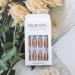 Timmoko Long Square Fake Nails - Exquisite Gold Foil Stripes Design - 24pcs - Buy Online on SooperMarket.com