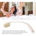 Back Bath Brush with Hanging Hole - 3 Brush Heads Long Curved Handle for Easy Use - Ideal Shower Brush for the Elderly - Buy Online on SooperMarket.com