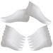 DEZHI 6 Pairs Cotton Moisture Socks Foot Spa Socks Moisturizing Socks for Dry Hard Cracked Skin White