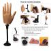 Flexible Silicone Practice Hand for Acrylic Nails - Life Size Female Mannequin Hand with Stand for Nail Art Practice (3# Left Hand) - Buy Online on SooperMarket.com