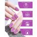 Kalolary 32PCS Cured Gel Nail Polish Strips Adhesive Full Wrap Gel Nail Art Sticker Waterproof Gel Nail Wrap Stickers with Nail File and Stick(UV/LED Lamp Required) (Purple) - Buy Online on SooperMarket.com