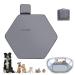 Zhilishu Hexagon Washable Liner for Small Animal Playpen, Portable Reusable Guinea Pig Playpen Pad Hamster Cage Pee Pad Super Absorbent Indoor Waterproof Anti-Slip for Rabbit Bunny Grey-47Inch ( Pad Only )