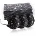 SOOQOO 50 Pack Disposable Printed Face Mask, 3 Ply Mask with Elastic Ear Loop,Individually Packaged Black/Gray