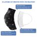 Sooqoo 50 Pack Disposable Printed Face Mask - Individually Packaged Black/Gray - Buy Online on SooperMarket.com