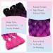 Buy Tess Braids Extensions 60cm - 5 Pack Jumbo Kanekalon Ombre Hair Braids (Black/Purple/Pink) | High-Quality 100g Box Braids for Stunning Styles - Buy Online on SooperMarket.com