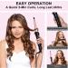 1/2-1 Inch Tapered Curling Iron | Ceramic Hair Curler Wand | Adjustable Temperature | Heat Resistant Glove | Rose Pink - Buy Online on SooperMarket.com