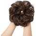 PORSMEER Messy Hair Buns Extensions- Curly Wavy Updo Scrunchies for Women, Medium Brown - Buy Online on SooperMarket.com