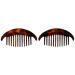Caravan Large Interlocking Comb Pony Tortoise Shell Pair 2 Count (Pack of 1)