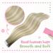 Shop Youngsee Real Hair Extensions - Tape Ombre Ash Blond to Platinum Blonde | 45cm 20pcs 50g #18/60 - Premium Quality Tape-In Hair Extensions - Buy Online on SooperMarket.com