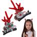 Christmas Antler Hair Clip - Santa Claus Reindeer Ears Barrettes | Portable Reindeer Antlers Ears Barrettes for Family Women Santa Claus red corner - Buy Online on SooperMarket.com
