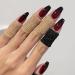 DMQ Coffin False Nails Long 24Pcs Red Black Gradient Fake Nails Ballet Press on Nail French Gradient Stick on Nails Acrylic Nail Tips with Glue for Women Girls Nails Art Black Red Gradient Coffin