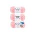 Premier Yarns Parfait Chunky - 3.5 Oz - 6 Super Bulky Weight - 3 Pack Bundle with Bella's Crafts Stitch Markers (Pink Lemonade)