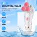 3D Facial Cleansing Brush Electric Face Scrubber with 3 Replacement Heads for Deep Cleaning|Gentle Exfoliate|Tighten Skin (Pink) - Buy Online on SooperMarket.com