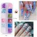 Kalolary Nail Art Kit with Butterfly Sequins, Dried Flowers, Foil, Shavings, Rhinestones, Tweezers, and Picker Pencil - DIY Female Nail Decoration - Buy Online on SooperMarket.com